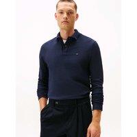 Ted Baker Pure Cotton Long Sleeve Polo Shirt Navy