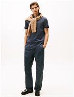 Mouline Pure Cotton Jacquard Polo Shirt