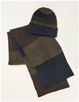 Colour Block Hat and Scarf Set
