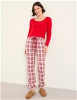 Pure Cotton Checked Pyjama Bottoms