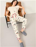 Pure Cotton Apres Ski Dog Pyjama Bottoms