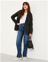 Wool Blend Single Breasted Blazer