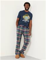 Pure Cotton Checked Pyjama Bottoms