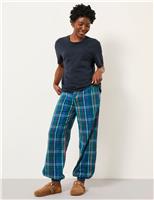 Pure Cotton Checked Pyjama Bottoms