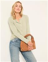 Cotton Rich Ribbed Pyjama Top