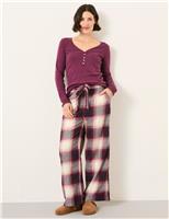 Pure Cotton Checked Pyjama Bottoms
