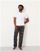 Pure Cotton Checked Pyjama Bottoms