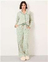 Pure Cotton Mistletoe Print Pyjama Set