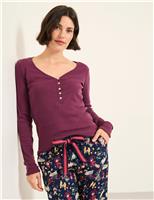 Pure Cotton Pointelle Pyjama Top