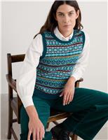 Merino Wool Rich Fair Isle Knitted Vest