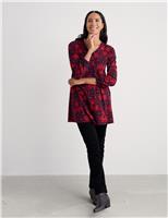 Cotton Modal Blend Floral V-Neck Tunic