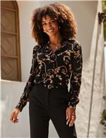 Baroque Print Collared Shirt