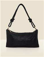 Embellished Knotted Detail Shoulder Bag