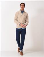 Lambswool Rich Cable Knit Half Zip Jumper