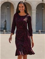 Animal Print Knee Length Skater Dress