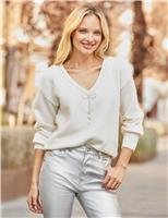 Diamante Bow Back Jumper