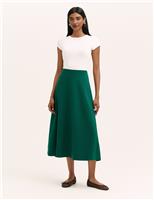 Jersey Midi A-Line Skirt