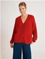 Pure Cotton V-Neck Button Front Cardigan