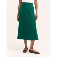 Finery London Jersey Midi Skirt Green