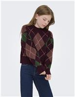 Argyle Knitted Jumper (7-14 Yrs)