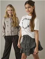 Bow Embroidered Knitted Cardigan (7-14 Yrs)
