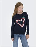 Sequin Candy Cane Jumper (7-14 Yrs)