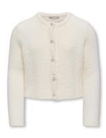 Fluffy Knitted Pearl Button Cardigan (7-14 Yrs)