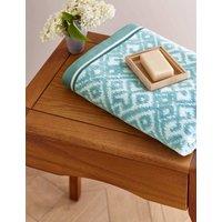Bedeck of Belfast Pure Cotton Aldin Geometric Towel Blue Mix