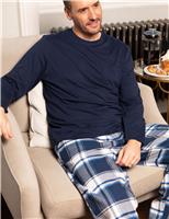 Pure Cotton Checked Pyjama Bottoms