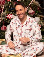 Cotton Blend Snowman Print Family Christmas Pyjama Top