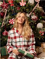 Brushed Cotton Checked Family Christmas Pyjama Top