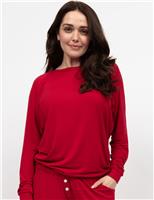 Jersey Cuffed Hem Pyjama Top