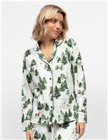 Cotton Rich Alpine Fern Family Christmas Pyjama Top
