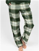 Pure Cotton Checked Pyjama Bottoms