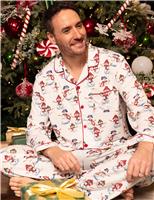Cotton Blend Snowman Print Family Christmas Pyjama Bottoms