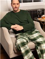 Pure Cotton Checked Pyjama Bottoms