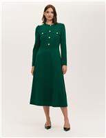 Jersey Midi Waisted Dress