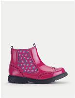 Kids Patent Chelsea Boots (6 Small - 4 Large)