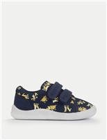 Kids Leather Patterned Riptape Trainers (3 Small - 7 Small)