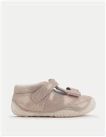 Kids Leather Glitter Trainers (2 Small - 5 Small)