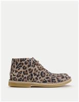 Suede Leopard Boots (7 Small - 2 Large)