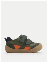 Start-Rite Kids' Leather Riptape Trainers (3-7 Small) Green Mix