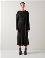 Pure Cotton Button Detail Midi Jumper Dress