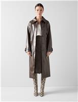 Patent Longline Trench Coat