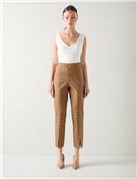 Lyocell Rich Checked Ankle Grazer Trousers