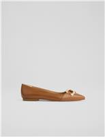 Suede Buckle Flat Pointed Ballet Pumps