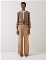 Wool Rich Checked Cropped Jacket