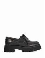 Leather Chunky Cleated Platform Boat Shoes