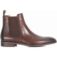 Dune London Leather Pull-On Chelsea Boots Dark Brown