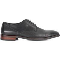 Dune London Leather Embossed Detail Derby Shoes Black